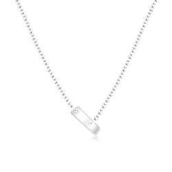 Silver Initial Letter Necklace I SPE-5549